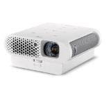 BenQ GS1 Portable, DLP, LED, 720p (1280x720), 100 000:1, 300 ANSI Lumens, 80"@1.4m, HDMI, USB reader, microSD reader, Keystone, WiFi, BT 4.0, Speakers 2x2W, Amazon Alexa, 8000mAh Battery, 3D Ready, 0.57 kg, White