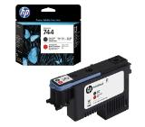 HP 744 Matte Black & Red Printhead