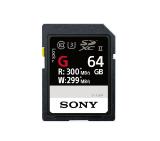 Sony 64GB SD, class 10, UHS-II Pro (300 MB/sec read, 299 MB/sec write)