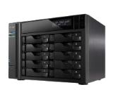 Asustor AS7010T, 10-Bay NAS, Intel Core i3 4330 3.5 GHz Dual-Core, 2GB DDR3 (max. 16GB), 10x 2.5" / 3.5" SATAII / SATAIII or SSD, GbE x 2, HDMI, SPDIF, PCI-E (10GbE ready), USB 3.0 & SATA, LCD Panel, WoL, System Sleep Mode, 24 Ch. IP Cam(4 license incl.)