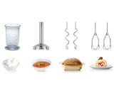 Bosch MFQ4070, Hand mixer, Styline, 500 W, White, with innovative FineCreamer stirrers,  Included blender & transparent jug, 5 speed settings, additional pulse/turbo setting, white