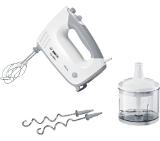 Bosch MFQ36450S, Hand mixer, ErgoMixx, 450 W, chopper included, 5 speed settings, additional pulse/turbo setting, White