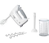 Bosch MFQ36440, Hand mixer, ErgoMixx, 450 W, Included blender & transparent jug, White