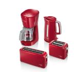 Bosch TWK3A014, Plastic kettle, CompactClass, 2000-2400 W, 1.7 l, Red