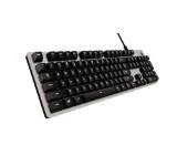 Logitech G413 Mechanical Gaming Keyboard, Romer-G Tactile, White Backlighting, Aluminium Alloy, Gaming Keycaps, Macros, Silver