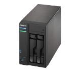 Asustor AS6302T, 2-Bay NAS, Intel Apollo Lake Intel  J3355 up to 2.5GHz  Dual-Core, 2 GB SO-DIMM DDR3L, GbE x 2, USB 3.0 x 4 (Type A x3, Type C x1), WOW (Wake on WAN), WOL, System Sleep Mode, AES-NI hardware encryption