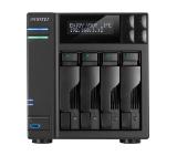 Asustor AS6404T, 4-Bay NAS, Intel Apollo Lake Quad-Core Intel  J3455 up to 2.3 GHz, 8 GB SO-DIMM DDR3L, GbE x 2, USB 3.0 x 4 (Type A x3, Type C x1), WOW (Wake on WAN), WOL, System Sleep Mode, AES-NI hardware encryption, with lockable tray