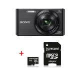 Sony Cyber Shot DSC-W830 black + Transcend 8GB micro SDHC UHS-I Premium (with adapter, Class 10)