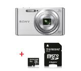 Sony Cyber Shot DSC-W830 silver + Transcend 8GB micro SDHC UHS-I Premium (with adapter, Class 10)