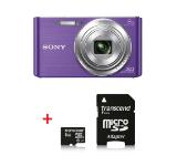 Sony Cyber Shot DSC-W830 violet + Transcend 8GB micro SDHC UHS-I Premium (with adapter, Class 10)