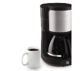 Tefal CM370811, Subito 4, Coffee machine, 1.25l capacity, 10/15 cups, black/ss