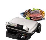 Tefal GC451B12 Super Grill with timer, 600cm2 cooking surface, 2000W, 2 cooking positions (grill, BBQ), 3 settings + max, light indicator, digital timer, adjusted thermostat, vertical storage, non-stick die-cast alum. plates, removable plates