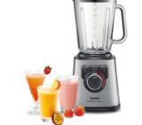 Tefal BL811D38, Mastermix Premium Blender, 1200 W, Thermo jug of impact glass, Total capacity: 2l, Speed control button, 6 removable blades, 3 programs, stainless steel