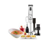 Tefal HB877D38, Infiny Force Ultimate, 1000 W, speed control, 25speeds + turbo, 4blades active flow, 500ml chopper/ whisk/ 800ml beaker/ puree foot, Silver
