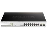 D-Link 10-Port Gigabit PoE+ Smart Switch inc. 2 SFP Ports POE budget 130W