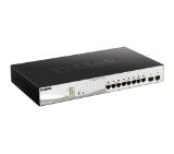 D-Link 10-Port Gigabit PoE+ Smart Switch inc. 2 SFP Ports POE budget 130W