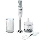 Bosch MSM66150, Hand blender set, 600 W, 12 speed settings, turbo button, high quality stainless steel mix foot, mini chopper, stainless steel ballon whisk attachment, white/grey