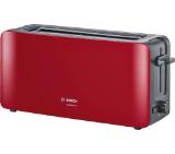 Bosch TAT6A004, Plastic toaster CompactClass, 825-980 W, For 1 long or 2 small slices of toast, white/light gray