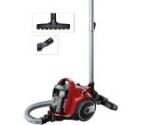 Bosch BGC05AAA2, Vacuum Cleaner, 700 W, Bagless type, 1.5 L, 78 dB(A), Energy efficiency class A, chili red/black