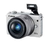 Canon EOS M100, white + EF-M 15-45mm f/3.5-6.3 IS STM + EF-M 55-200mm f/4.5-6.3 IS STM