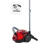 Bosch BGL2UA2008, Vacuum Cleaner, Bag & Bagless, 600 W, 80 dB(A), Energy efficiency class A, Cherry red - translucent/black