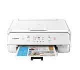 Canon PIXMA TS6151 All-In-One, White + Canon Plus Glossy II PP-201, 5x5", 20 sheets