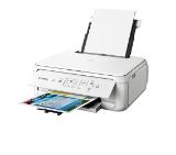 Canon PIXMA TS5151 All-In-One, White + Canon Plus Glossy II PP-201, 5x5", 20 sheets