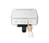 Canon PIXMA TS5151 All-In-One, White + Canon Plus Glossy II PP-201, 5x5", 20 sheets