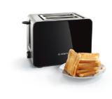 Bosch TAT7203, Toaster, Stainless steel, 860-1050 W,  Heating grille, Auto power off, Defrost and warm setting,  Black