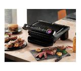 Tefal GC712834, Optigrill+ Black, 600cm2 cooking surface, automatic cooking sensor, 6 automatic programs, 4 adjustable temp., cooking level indicator, non-stick die-cast alum. Plates