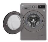 LG F4J5QN7S, Washing Machine, 7kg, 1400 rpm, LED Display, Inverter Direct Drive, A+++ -30%, NFC, Inox