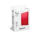 Sony External HDD 1TB 2.5" USB 3.0, Standard, Red