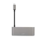 Moshi USB-C Multimedia Adapter, HDMI, Dual USB 3.0, SD Card, Gray