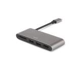 Moshi USB-C Multimedia Adapter, HDMI, Dual USB 3.0, SD Card, Gray