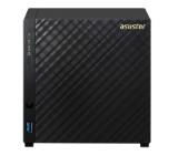 Asustor AS3204T v2, 4 Bay NAS, Intel Celeron Quad-Core up to 2.24GHz, 2GB DDR3L, 4x 3.5" SATAII / SATAIII, Gbe x2, 3*USB 3.1 Gen-1 , HDMI 1.4b+ Infrared Receiver, WoL,  125Ch. IP Cam(4 license incl.), System Sleep Mode, AES-NI hardware encr.