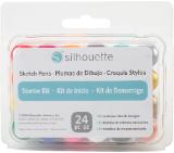 Silhouette Sketch Pens Kit - 24 Pens + 10 designs