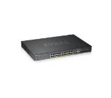 ZyXEL GS1920-24HPv2, 28 Port Smart Managed Switch 24x Gigabit Copper and 4x Gigabit dual pers., hybird mode, standalone or NebulaFlex Cloud
