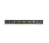 ZyXEL GS1920-24HPv2, 28 Port Smart Managed Switch 24x Gigabit Copper and 4x Gigabit dual pers., hybird mode, standalone or NebulaFlex Cloud