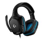 Logitech G432 Surround Headset, 50 mm Drivers, 7.1 DTS Headphone:X 2.0 Surround, Leather Ear Cushions, PC, Nintendo Switch, PS4, Xbox One, Black