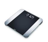 Beurer BF Limited Edition Diagnostic Scale; body weight, body fat, body water and muscle ratio; extra large LCD display; 180 kg, Black-Silver