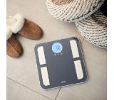 Beurer BF 195 diagnostic bathroom scale; round LCD display; Weight, body fat, body water, muscle percentage, bone mass, AMR calorie display; 180 kg