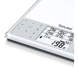 Beurer DS 61 nutritional analysis scale; Nutritional and energy values for 950 saved foods (kcal, kJ, fat, bread units, protein, carbohydrates and cholesterol) and space for 50 customisablememory spaces; 5 kg / 1 g