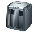 Beurer LW 220 air washer in black; Air humidification by cold evaporation; water level sensor, water level gauge and safety switch-off; 40m2