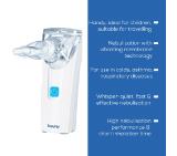 Beurer IH 55 Nebuliser; vibrating membrane technology; mouth piece; adult and children masks; medical device; 45 ° pivoted; self-cleaning function; storage bag