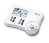 Beurer EM 80 3-in-1 digital TENS/EMS unit, Pain therapy (TENS), Muscle stimulation (EMS), Relaxation and massage, 8 electrodes, 4 adjustable channels, 70 training programs, 20 customisable programs