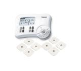 Beurer EM 80 3-in-1 digital TENS/EMS unit, Pain therapy (TENS), Muscle stimulation (EMS), Relaxation and massage, 8 electrodes, 4 adjustable channels, 70 training programs, 20 customisable programs