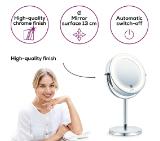 Beurer BS 55 Illuminated mirror, touch sensor, 18 LED light, 7 x zoom, 2 swivering mirrors, 13 cm