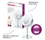 Beurer BS 55 Illuminated mirror, touch sensor, 18 LED light, 7 x zoom, 2 swivering mirrors, 13 cm