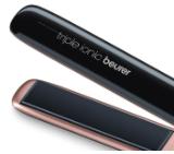 Beurer HS 80 Hair straightener,triple ionic function, Magic LED display-only during operation, titanium coating, 120-200 °,memory function,safety switch-off, plate locking system,heat-resistant storage bag
