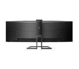 Philips 499P9H, 49" 32:9 Super Wide Curved 1800R VA LED, 5120x1440@60Hz, HDR 400, 5ms, 3000:1, 80M:1 DCR, 450 cd/m2, Web cam,Tilt, Swivel, Heigh Adjust, HDMI, DP, Headphone Out, Speakers, USB-C/USB 3.1, RJ45, Black